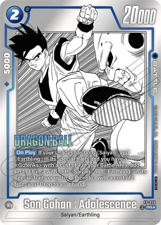 Son Gohan : Adolescence - Tournament Pack Manga Ver Spec