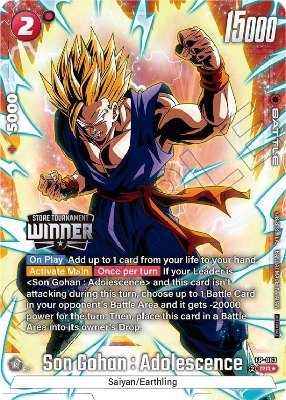 Son Gohan : Adolescence - Tournament Pack Winner 09