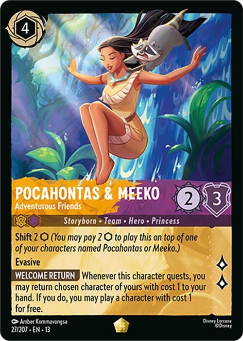 Pocahontas & Meeko - Adventurous Friends - Cold Foil