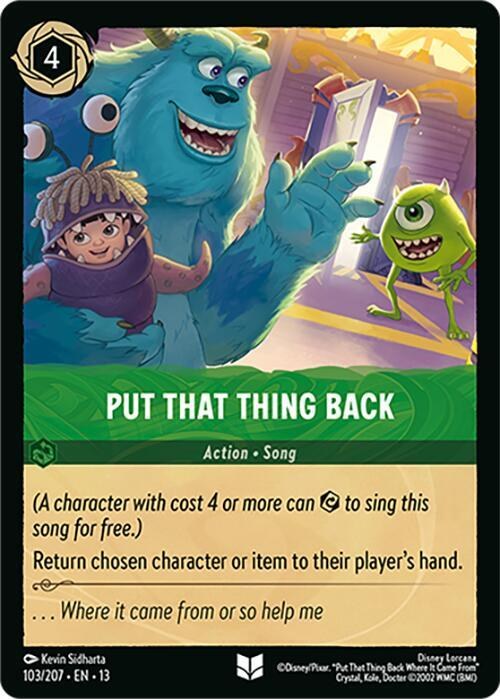 Put That Thing Back - Cold Foil