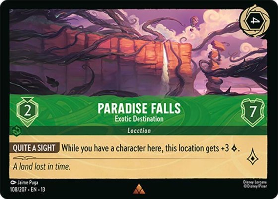 Paradise Falls - Exotic Destination - Cold Foil