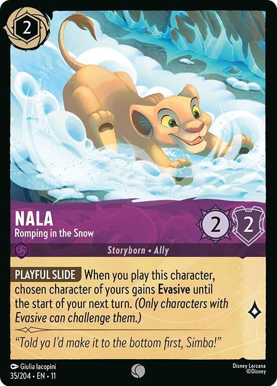 Nala - Romping in the Snow - Cold Foil