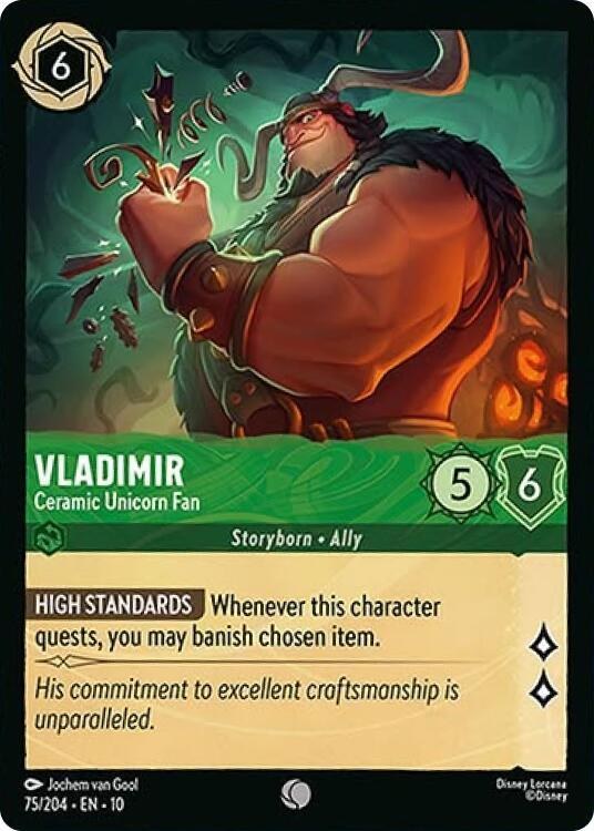 Vladimir - Ceramic Unicorn Fan - Cold Foil