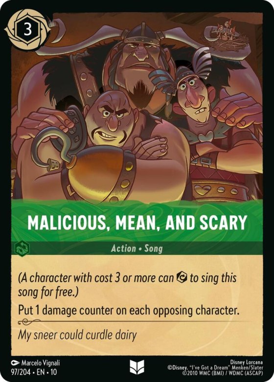 Malicious, Mean, and Scary - Cold Foil