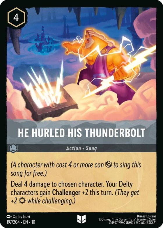 He Hurled His Thunderbolt - Cold Foil