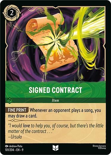 Signed Contract - Cold Foil
