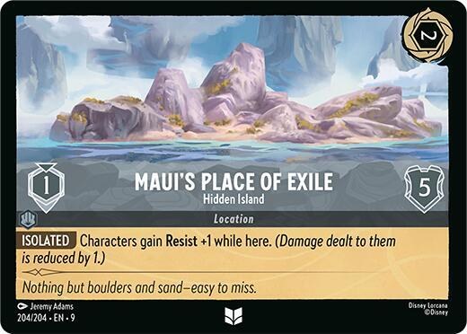 Maui's Place of Exile - Hidden Island - Cold Foil