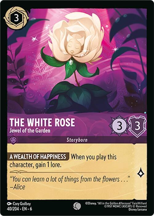 The White Rose - Jewel of the Garden - Cold Foil