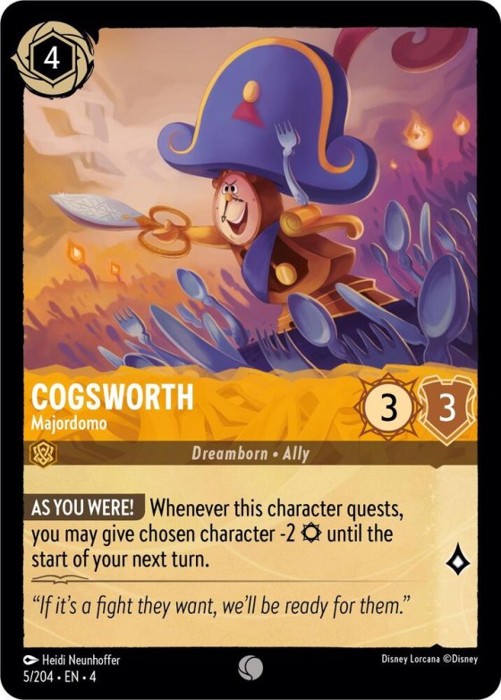 Cogsworth - Majordomo - Cold Foil