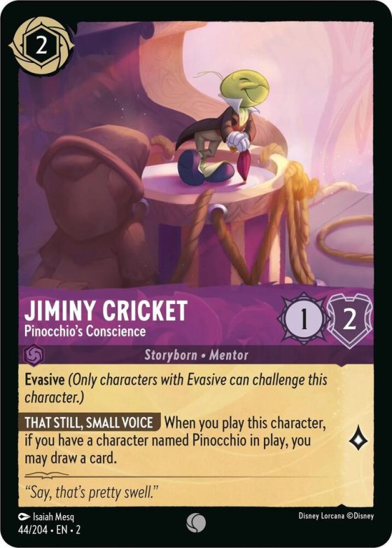 Jiminy Cricket - Pinocchio's Conscience - Cold Foil