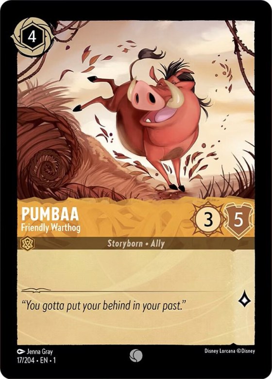 Pumbaa - Friendly Warthog - Cold Foil