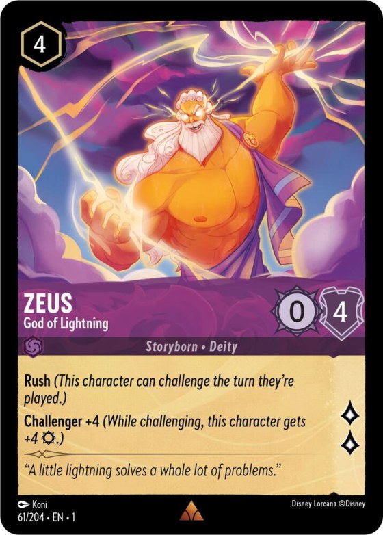 Zeus - God of Lightning - Cold Foil