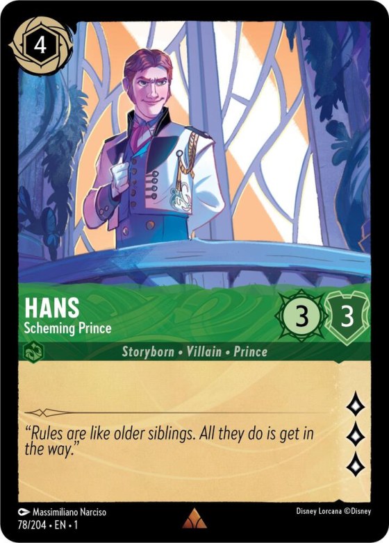 Hans - Scheming Prince - Cold Foil