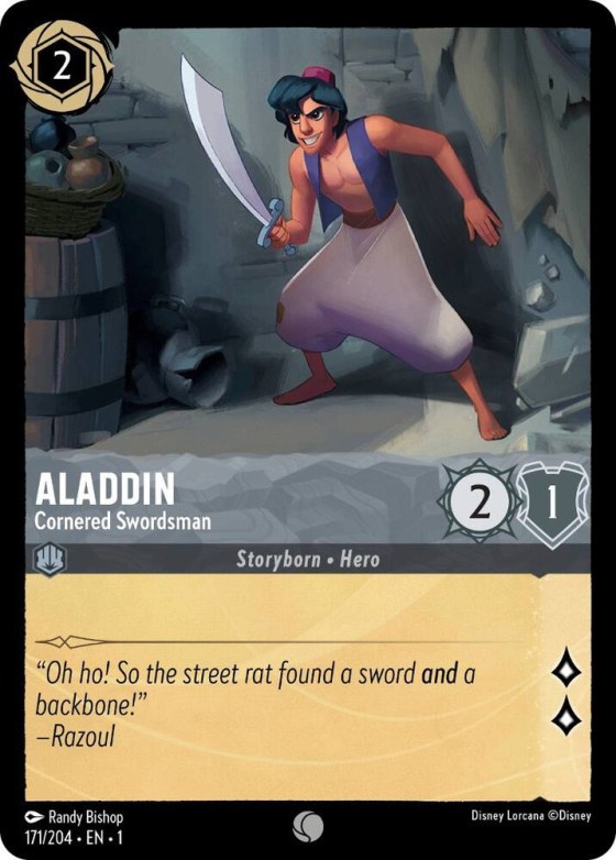 Aladdin - Cornered Swordsman - Cold Foil