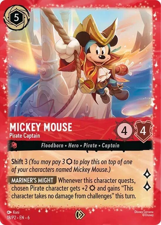Mickey Mouse - Pirate Captain - Holofoil Mickey Mouse Pirate C