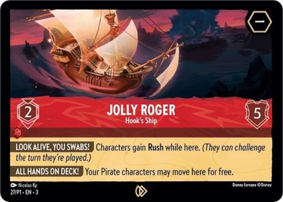 Jolly Roger - Hook's Ship - Cold Foil Jolly Roger Hook S S