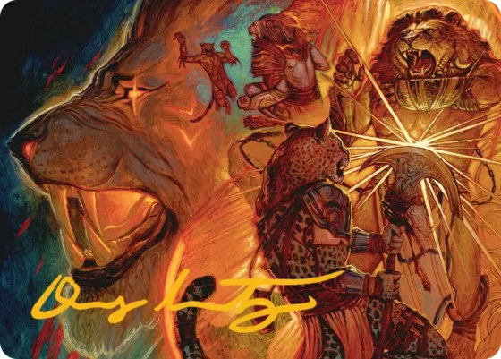 Way of the Warlord Art Card - Gold Stamped Signature