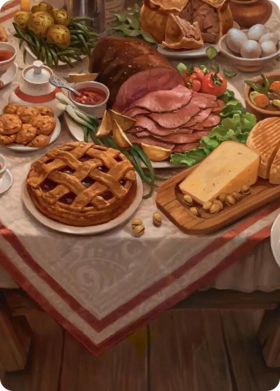 Bag End Banquet Art Card - 5 12