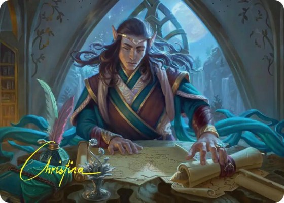 Elrond, Moon-Reader Art Card - Gold Stamped Signature