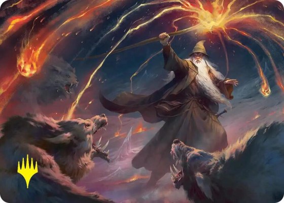 Gandalf, Shadow's Foe Art Card - Gold Stamped