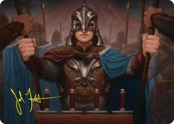 Bard's Attendant Art Card - Gold Stamped Signature