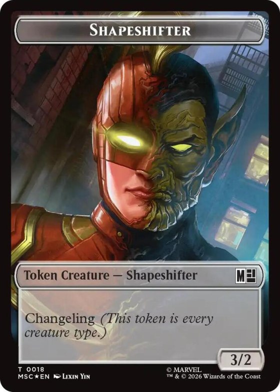 Shapeshifter (0018) // Villain (0025) Double-Sided Token