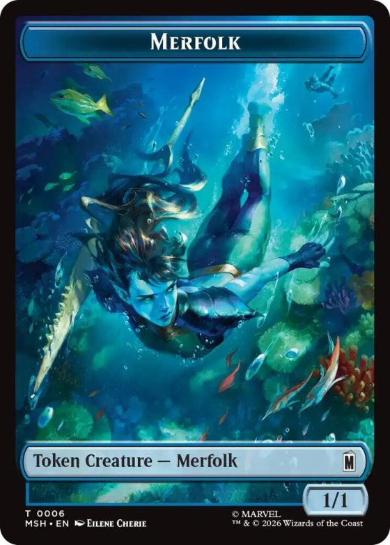 Merfolk // Doombot Double-Sided Token - Foil