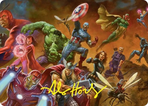 Avengers Assemble! Art Card - Gold Stamped Signature