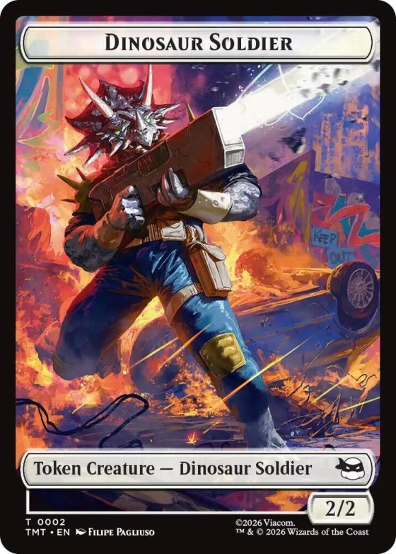 Dinosaur Soldier // Copy Double-Sided Token - Foil