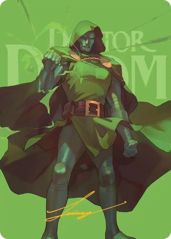 Doctor Doom Art Card - Gold Stamped Signature