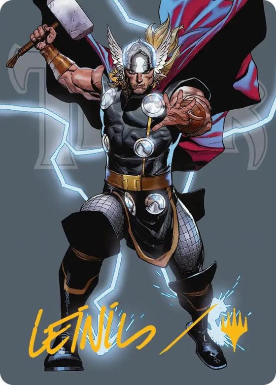 Thor, God of Thunder Art Card - Gold Stamped Signature