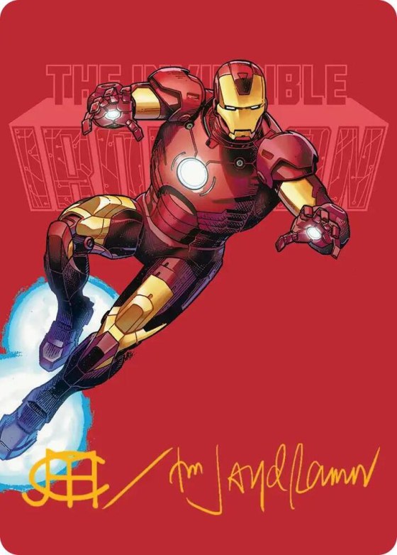The Invincible Iron Man Art Card - Gold Stamped Signature