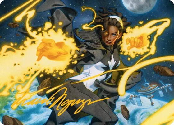 Photon, Mighty Marvel Art Card - Gold Stamped Signature