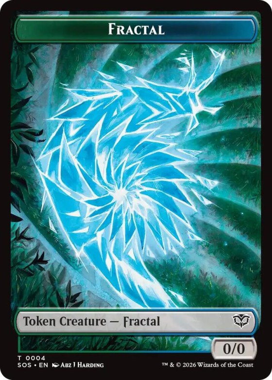 Fractal (0004) // Elemental (0002) Double-Sided Token - Foil