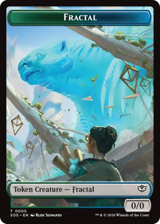 Fractal (0005) // Pest (0009) Double-Sided Token - Foil