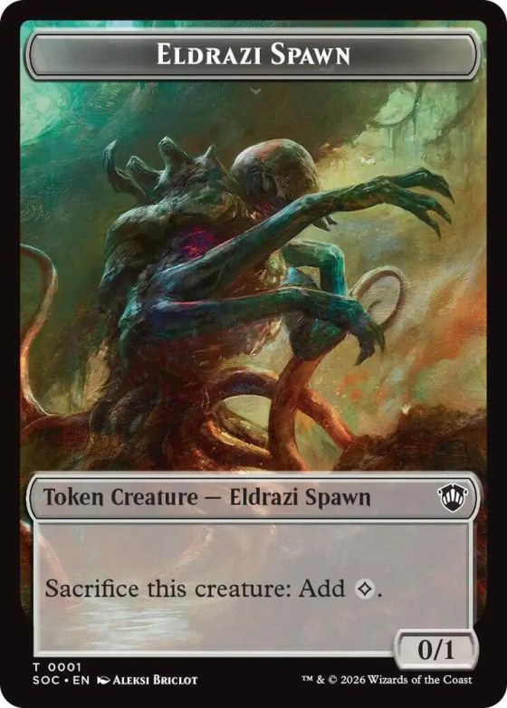 Eldrazi Spawn // Worm Double-Sided Token - Foil