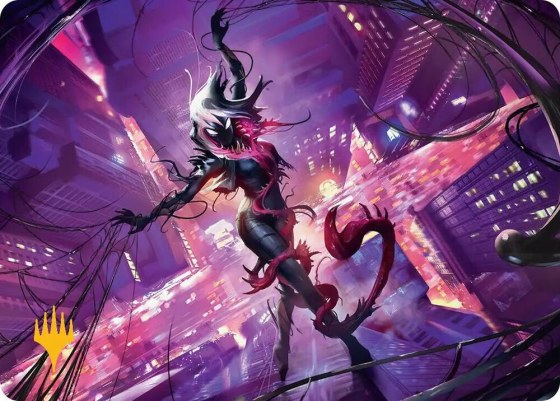 Gwenom, Remorseless Art Card - Gold Stamped Planeswalker Symb