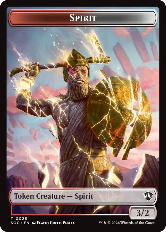 Spirit (0025) // Rogue Double-Sided Token - Foil
