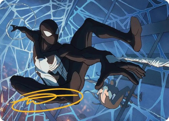 Symbiote Spider-Man Art Card - Gold Stamped Signature