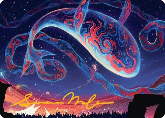 Spectacular Skywhale Art Card - Gold Stamped Signature