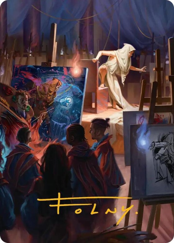 Archaeomancer Art Card - Gold Stamped Signature