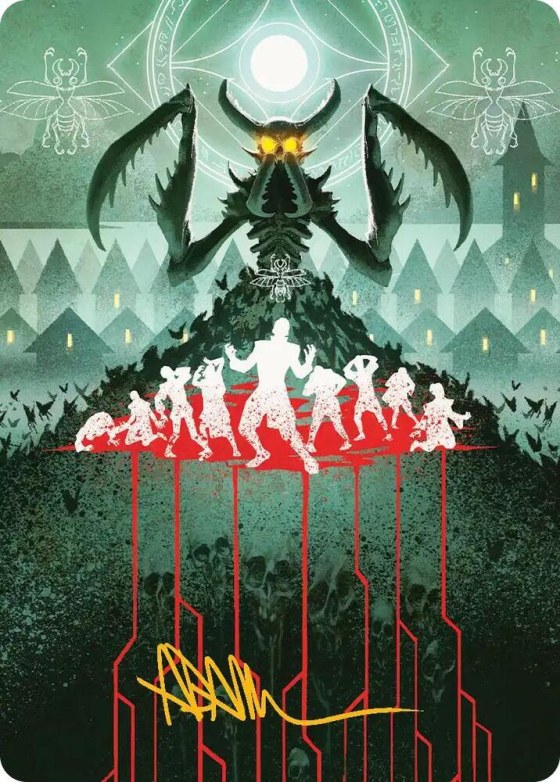 Feed the Swarm Art Card - Gold Stamped Signature