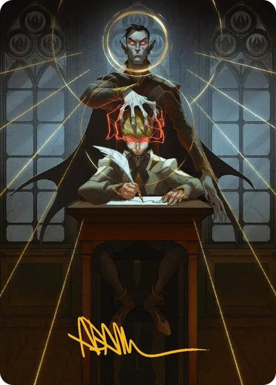 Vampiric Tutor Art Card - Gold Stamped Signature
