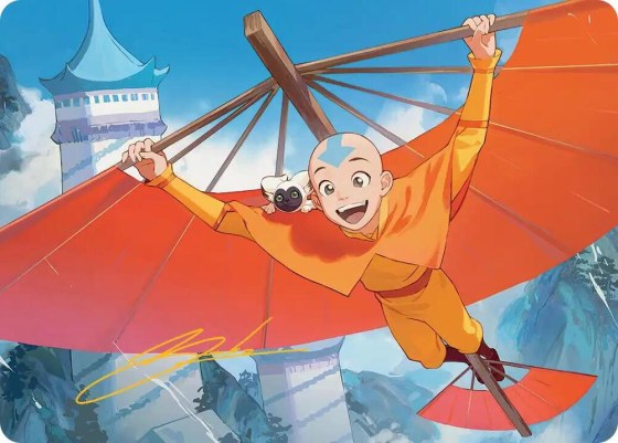 Aang, the Last Airbender Art Card - Gold Stamped Signature