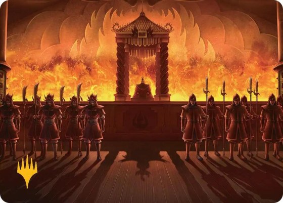 Fire Lord Ozai Art Card - Gold Stamped Planeswalker Symb
