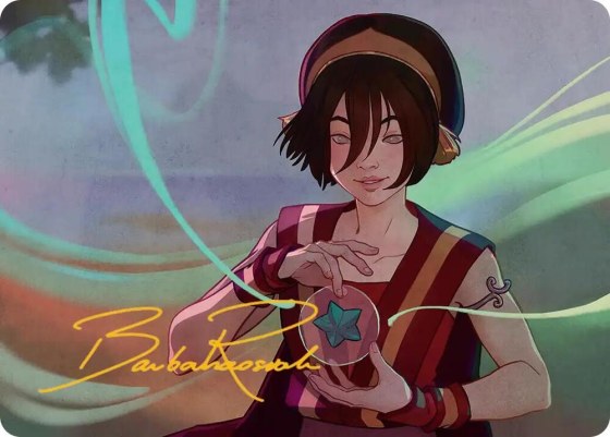 Toph, the First Metalbender Art Card - Gold Stamped Signature