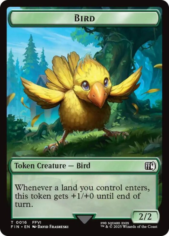 Bird (0016) // Wizard (0014) Double-Sided Token - Foil