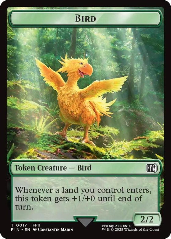 Bird (0017) // Wizard (0015) Double-Sided Token - Foil