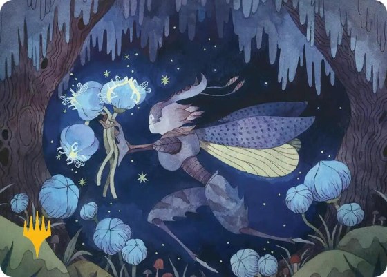 Bitterbloom Bearer Art Card - Gold Stamped Planeswalker Symb
