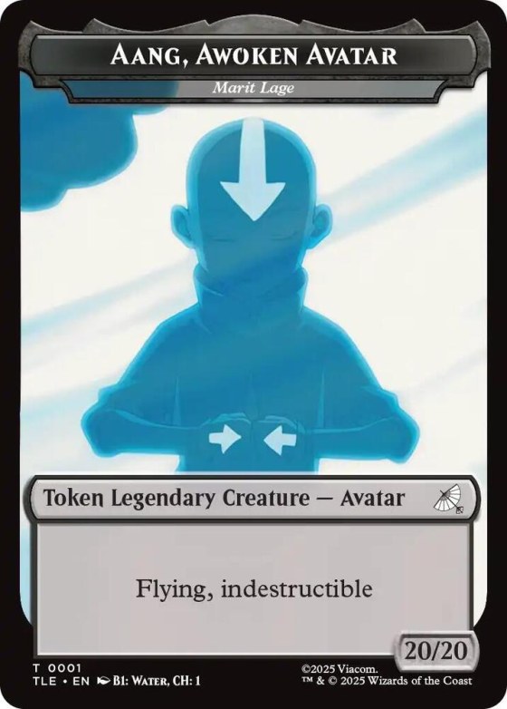Aang, Awoken Avatar - Marit Lage // Treasure Double-Sided Token - Foil
